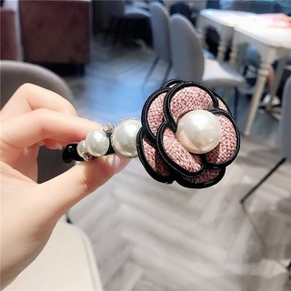 Dây buộc tóc hoa trà ngọc trai
