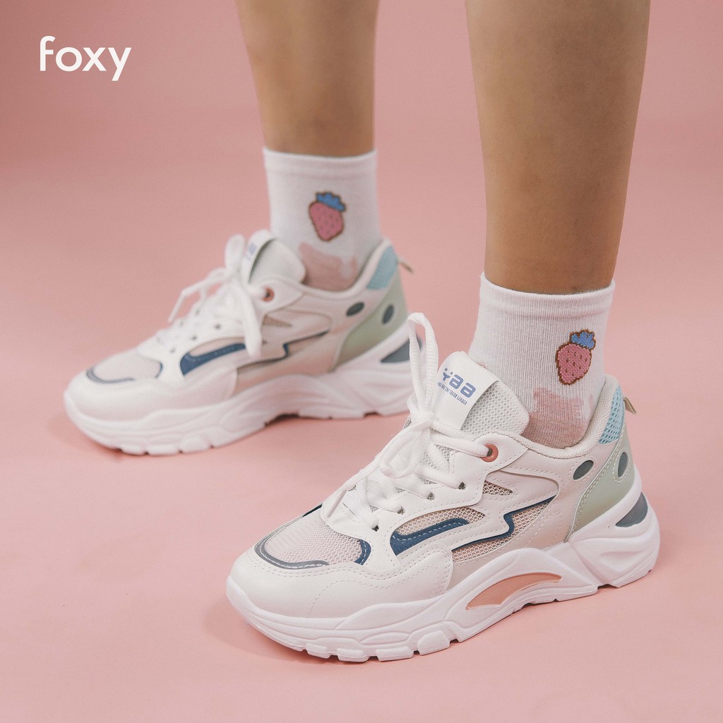 Giày Thể Thao Sneaker Nữ FOXY Form Cá Tính Đế Cao Phối Màu Hàn Quốc_FOX008