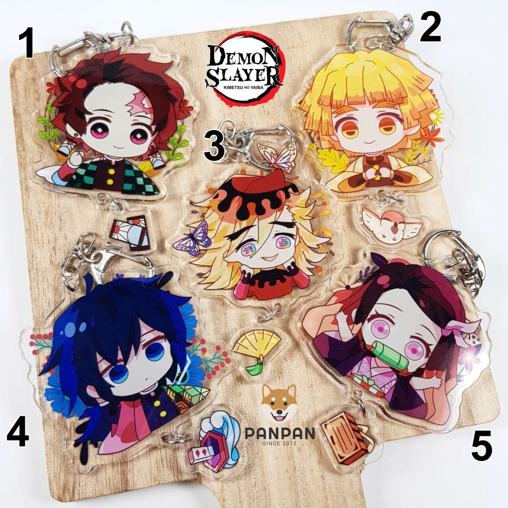 Móc khóa mica Anime Kimetsu no Yaiba TREO 2 (6cm)