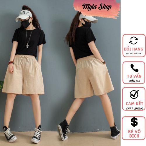Quần Lửng Nữ Chất Đũi Suông Cao Cấp Thoáng Mát, Siêu Nhẹ Size 38-75KG Myla Shop