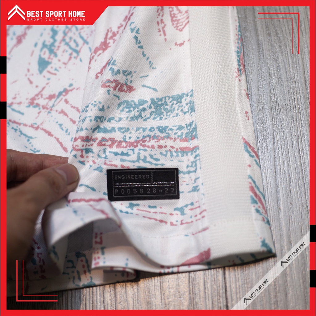 Set quần áo bóng đá Liverpool Sân khách 2022/23 - Mẫu chính thức màu trắng form Âu - In ấn tên số theo yêu cầu