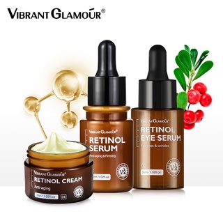 Set 3 lọ kem dưỡng da mặt + Serum Retinol tự nhiên chống lão hóa thương hiệu VIBRANT GLAMOUR