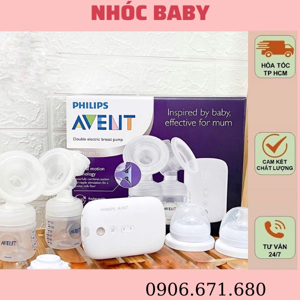 Máy hút sữa điện đôi Philips Avent Eureka Premum Plus SCF 394.11 - Bảo Hành 2 Năm - 1 Đổi 1 Trong 7 Ngày Nếu Lỗi NSX
