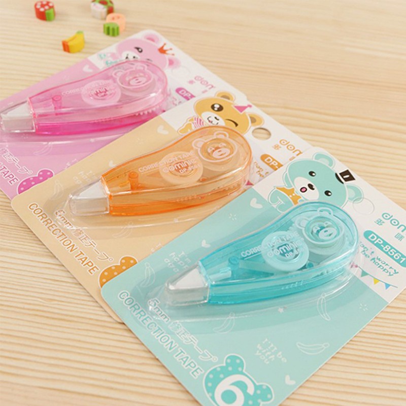 Bút xóa kéo màu trắng cao cấp thiết kế vỏ trong suốt dễ sử dụng chống đứt dành cho văn phòng trường học