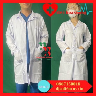 Áo blouse, áo bác sĩ, dược sĩ, phòng thí nghiệm nam,nữ dài tay, dáng dài