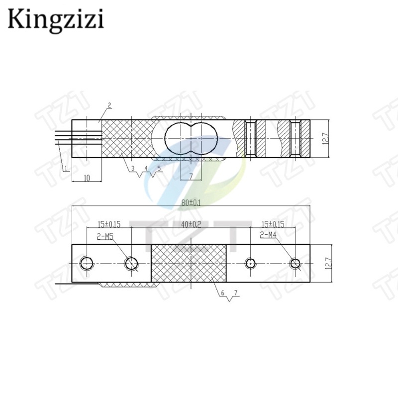 Mô-đun hợp kim nhôm cảm biến áp suất cân nặng cho cân điện tử 1KG 5KG 10KG 20KG HX711 AD