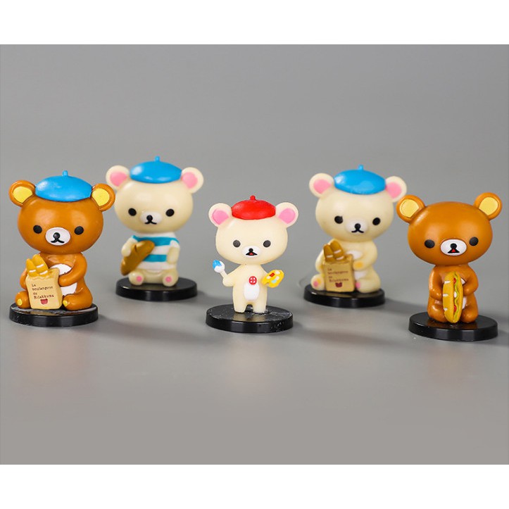 Mô hình tượng gấu dễ thương trang trí bàn làm việc quà tặng trang trí