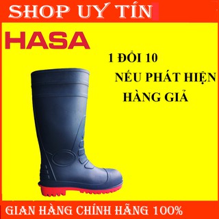 [HÀNG CHÍNH HÃNG] Ủng Bảo Hộ Mũi Thép Hasa Xanh Đỏ, Chống Nước, Va Đập, Trơn Trượt