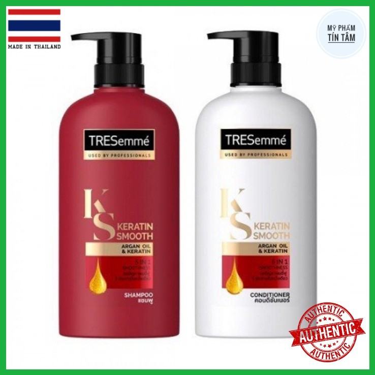 [Hàng Thái] Cặp dầu gội xả Tresemme màu Đỏ Thái Lan 480ml - Giảm gãy rụng, Dưỡng tóc bóng mượt