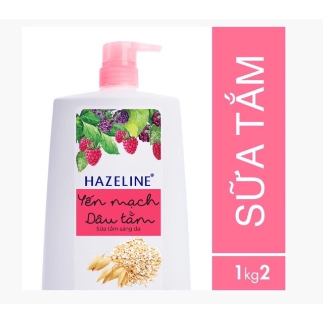 SỮA TẮM HAZELINE CHAI LỚN 1.2L tặng kèm chai nhỏ 380g