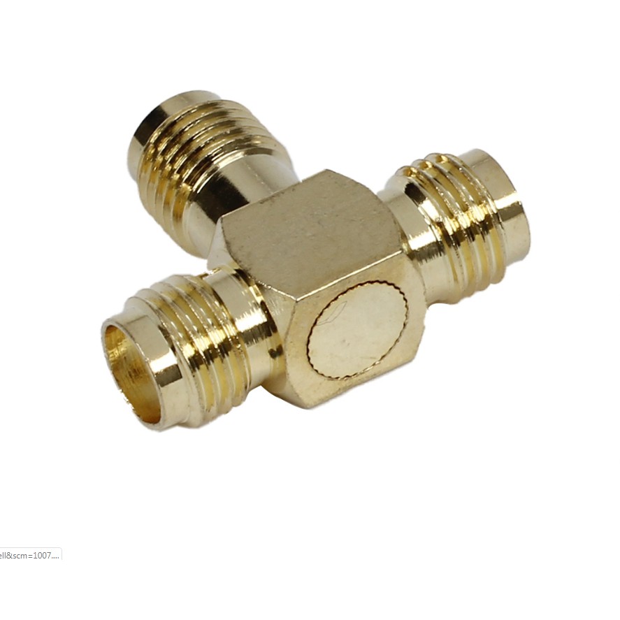 Đầu Nối Anten RP-SMA Chữ T 3 đầu cái