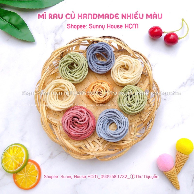 Nui, Mì rau củ handmade cho bé ăn dặm (7m+)