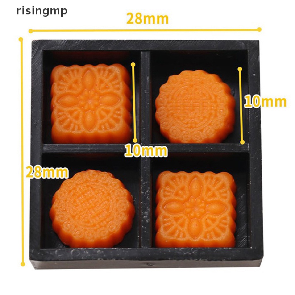 [risingmp] 1 Bộ Bánh Trung Thu Nhỏ Xinh Trang Trí Nhà Búp Bê Tỉ Lệ 1: 12 ♨Nóng Bỏng