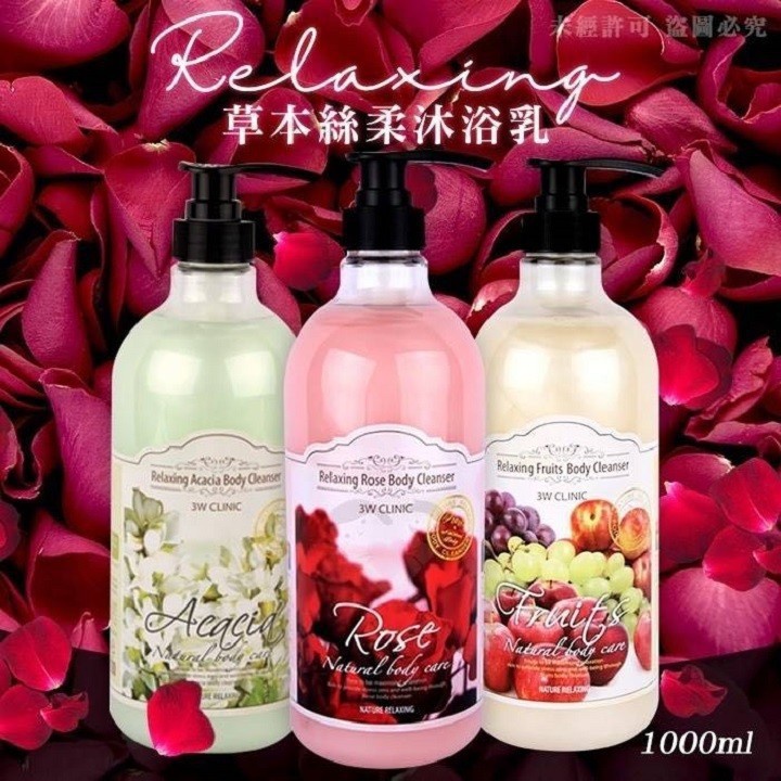 Sữa Tắm Dưỡng Ẩm Hương Hoa Hồng 3W CLINIC Relaxing Body Cleanser Rose 1000ml - 3W099 Hanabeauty | BigBuy360 - bigbuy360.vn