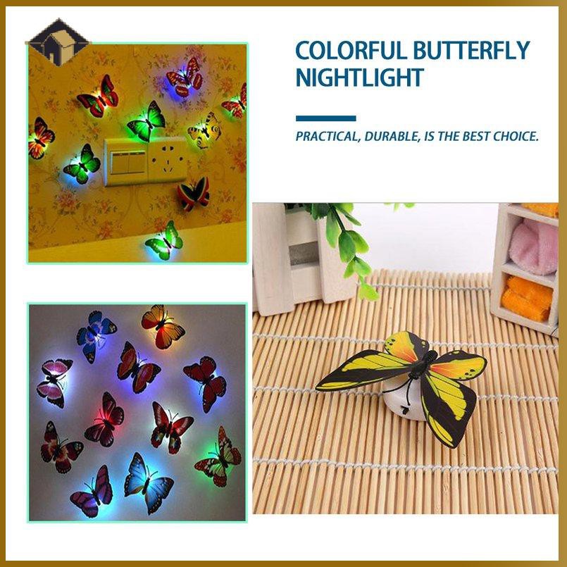 BƯỚM ĐÈN LED PHÁT QUANG TRANG TRÍ PHÒNG NGỦ/Mô hình bươm bướm tích hợp đèn LED trang trí không gian