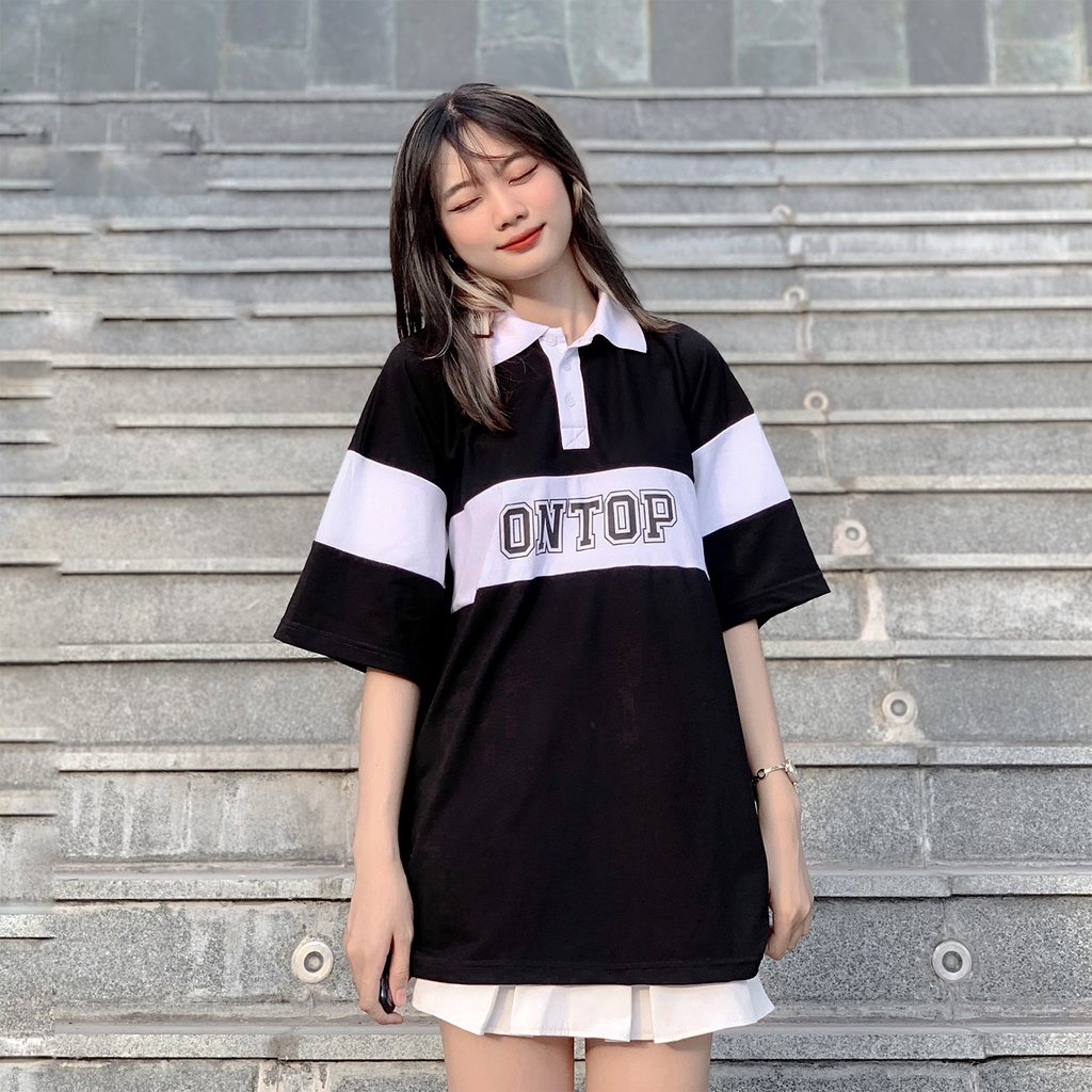 Áo polo form rộng nam nữ basic local brand ONTOP