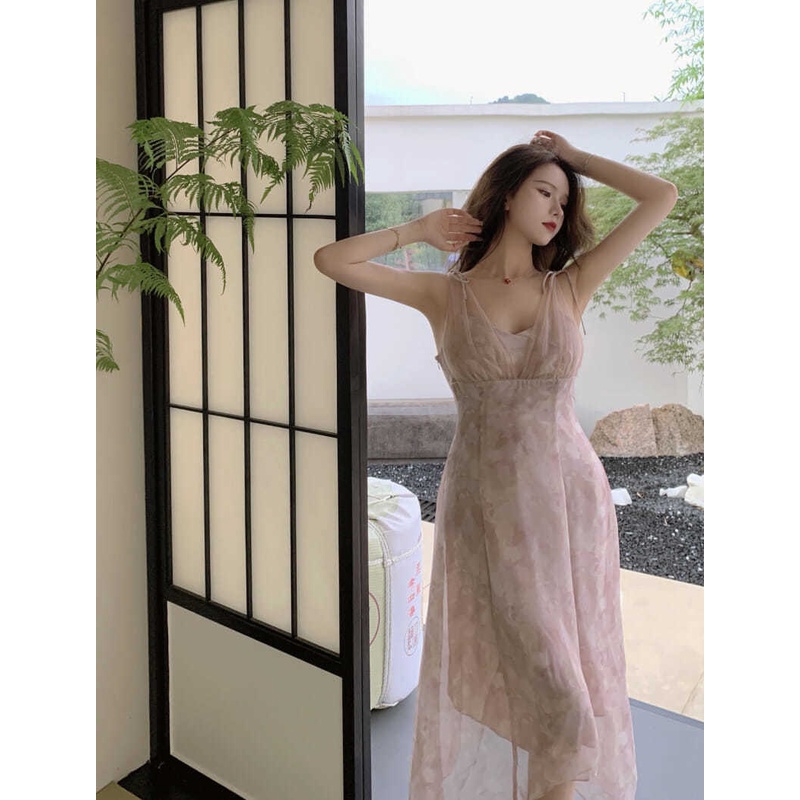 Đầm body    váy body Đầm Midi Sát Nách Hoạ Tiết Hoa Thiết Kế Thanh Lịch Cho Phái Nữ 2023