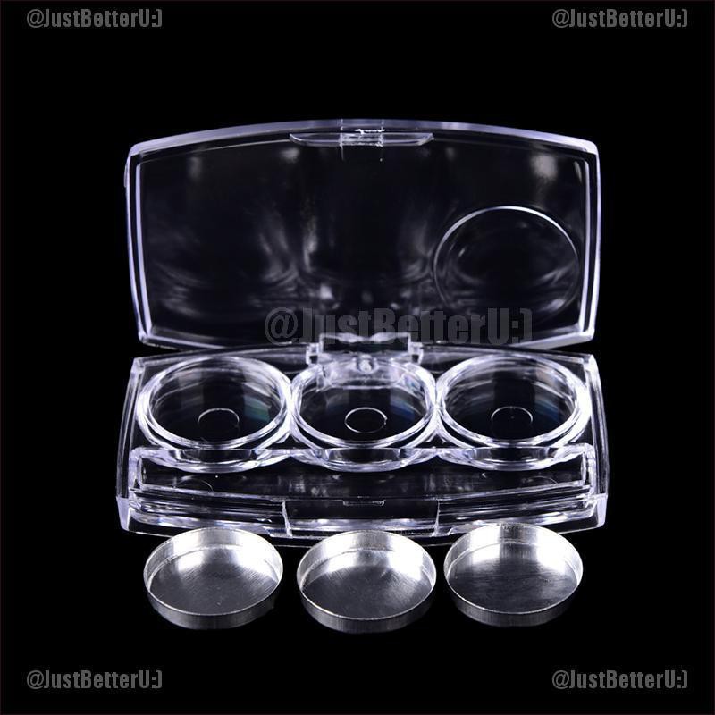 [Hàng mới về] Hộp Rỗng 3 Ngăn Đựng Phấn Mắt / Má Hồng Tiện Dụng | BigBuy360 - bigbuy360.vn