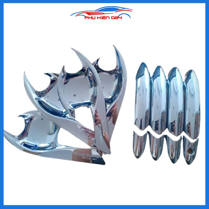 Ốp tay hõm Fadil 2019-2020-2021-2022-2023-2024 vân carbon, mạ crom chống trầy bảo vệ cửa xe ô tô