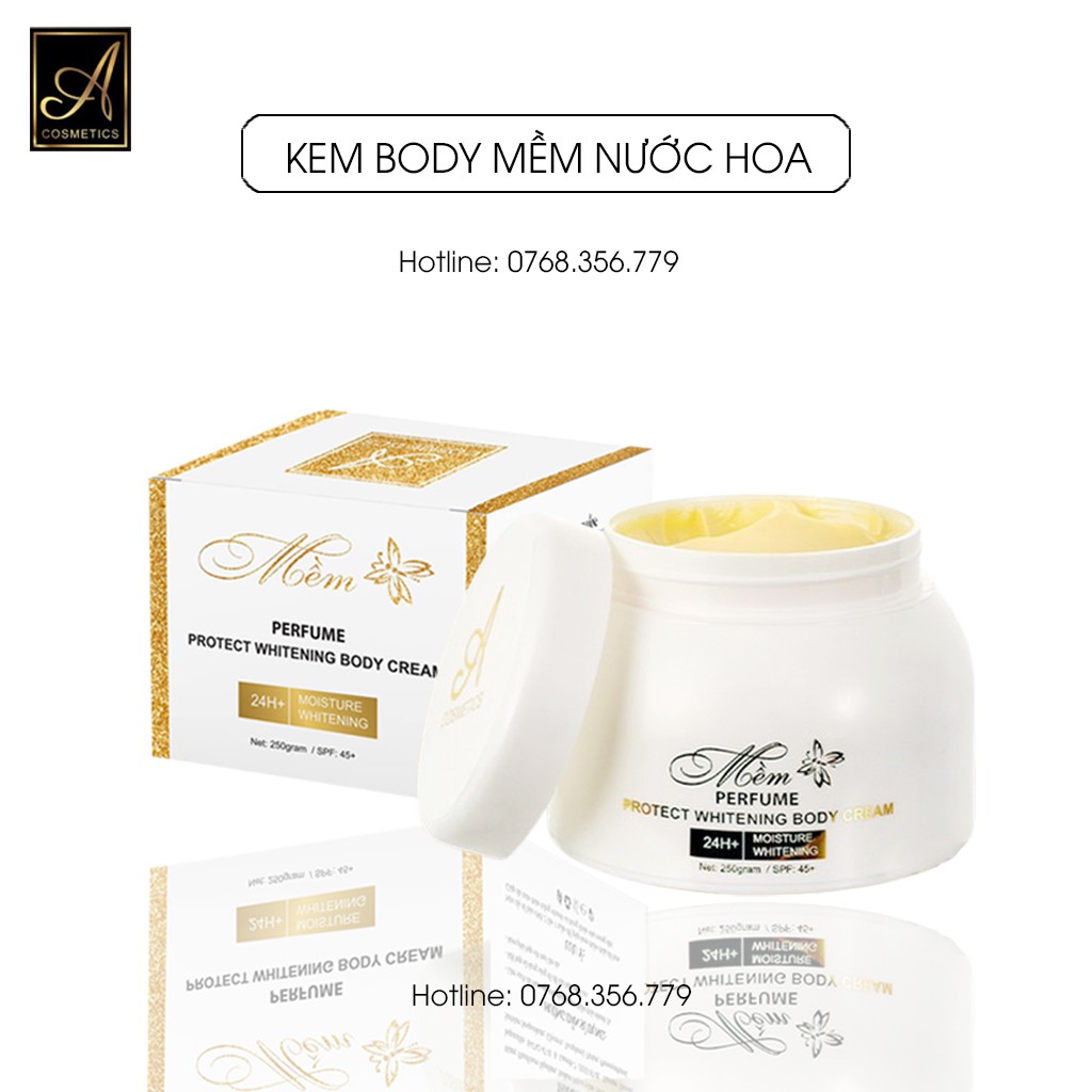 Kem Body Mềm Acosmetics - Kem dưỡng trắng da toàn thân cao cấp - Hiệu quả chỉ sau 1 tuần sử dụng - 250g