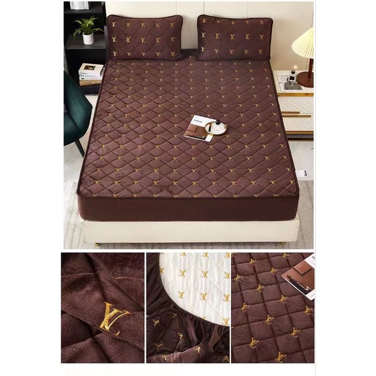 SÉT 3 MÓN GA GỐI NỈ NHUNG THÊU HOA CÚC LOẠI 1 XẢ HÀNG TOÀN BỘ.SHOP CHIẾU CAO SU