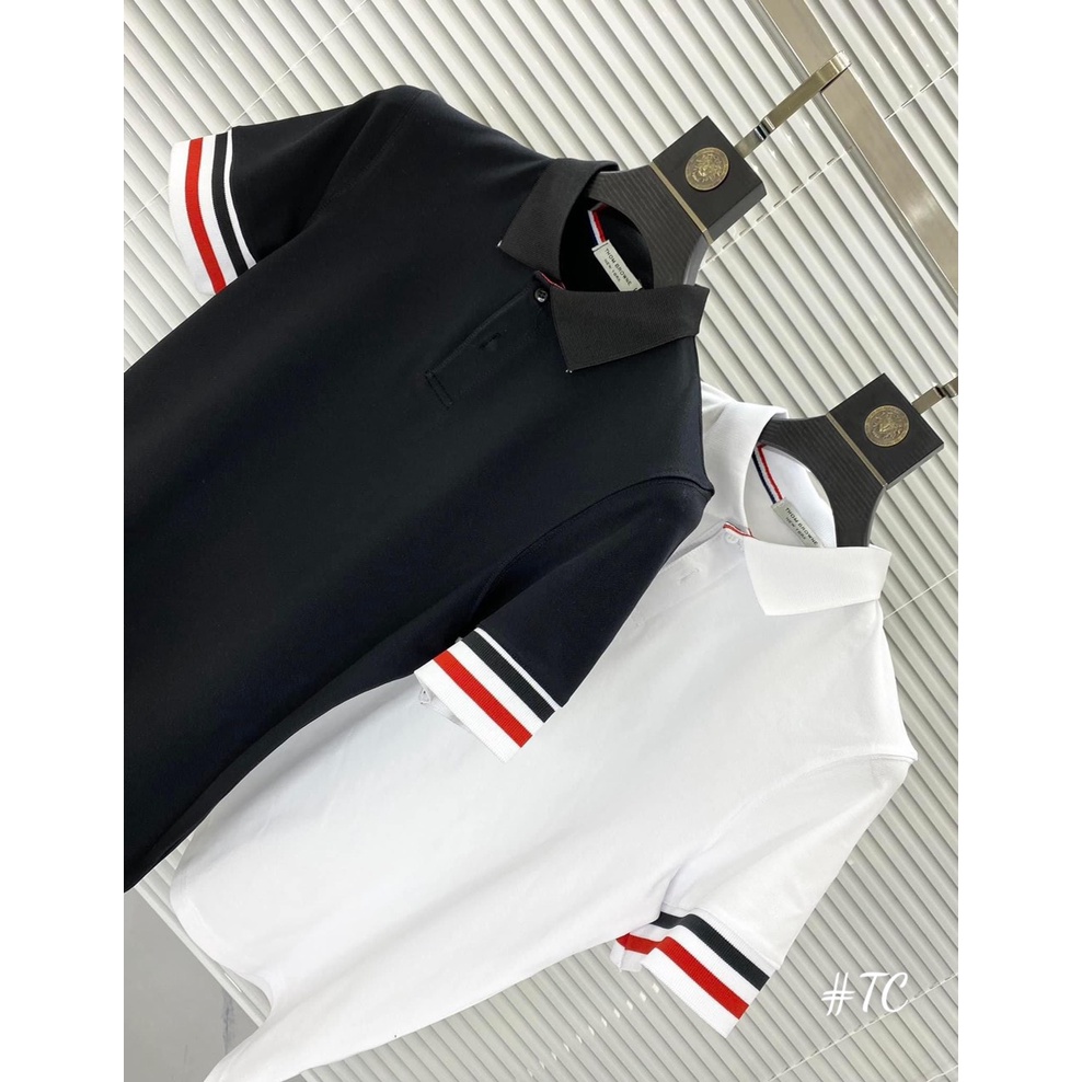 Áo Polo phối tay cổ bẻ chất liệu cotton kiểu dáng đẹp nam nữ mặc đẹp (CT-T40P)