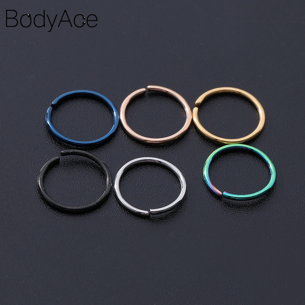 1 Khuyên Mũi Tròn 20G Bằng Thép Không Gỉ Cá Tính