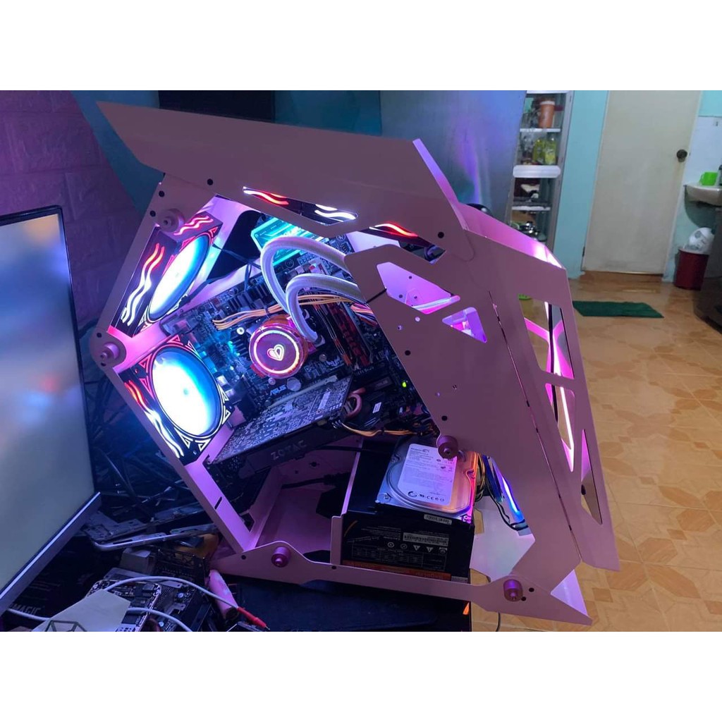  Vỏ máy tính( vỏ case) Xigmatek Zeus M Queen Spectrum (Mini Tower/Màu Hồng/Led,Panel RGB)