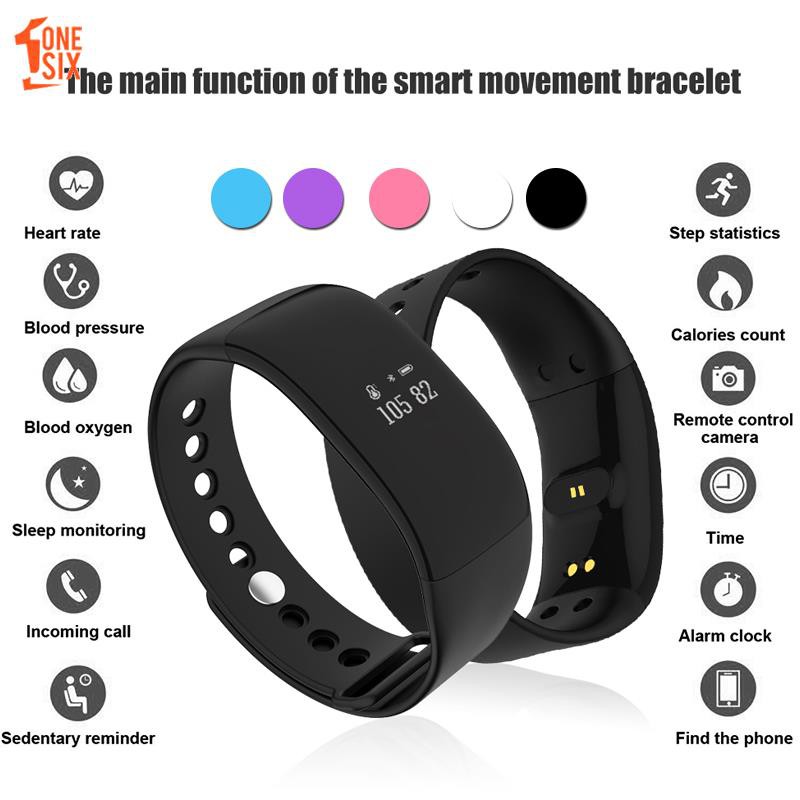 Bluetooth Wristband Smart Bracelet Sport Bluetooth Watch Fitness Tracker Remote Camera Multifunction 0.66 Inch OLED SUOTA Function Waterproof Weather Forecast Sleep Monitor Blood Pressure Heart Rate