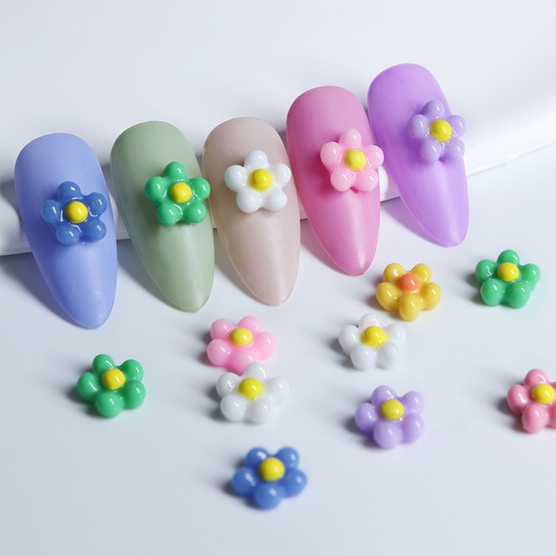 Miếng Dán Trang Trí Móng Tay Bằng Acrylic Hình Hoa Hướng Dương Nhiều Màu