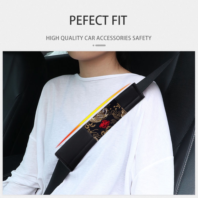 JDM dây đai an toàn đệm ô tô 2PC phổ cập phong cách nhật bản Đệm Bọc Dây Đai An Toàn Xe Hơi Thoải Vỏ bọc dây đai an toàn họa tiết xe hơi  trang trí  Bao bọc vai xe hơi sự bảo vệ Bọc vải đệm vai dây đai an toàn xe hơi phụ kiện nội thất ô tô