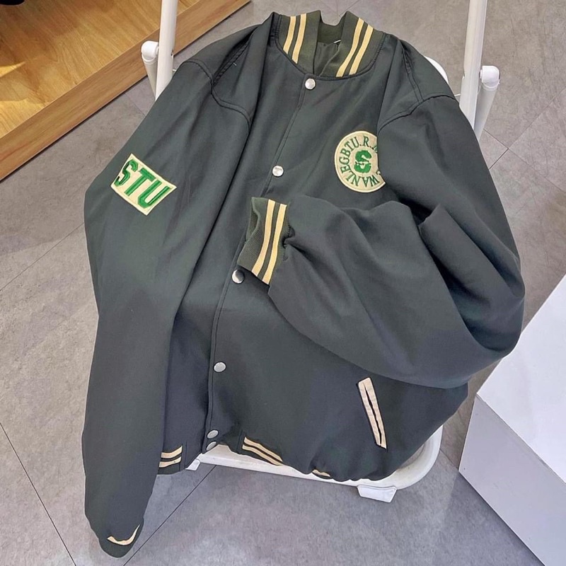 Áo Khoác Bomber dù 2 lớp STU unisex (nam nữ mặc được)