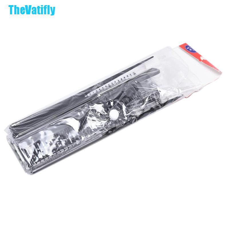 (Hàng Mới Về) Bộ 10 Lược Chải Tóc Màu Đen Chống Tĩnh Điện Phù Hợp Cho Salon