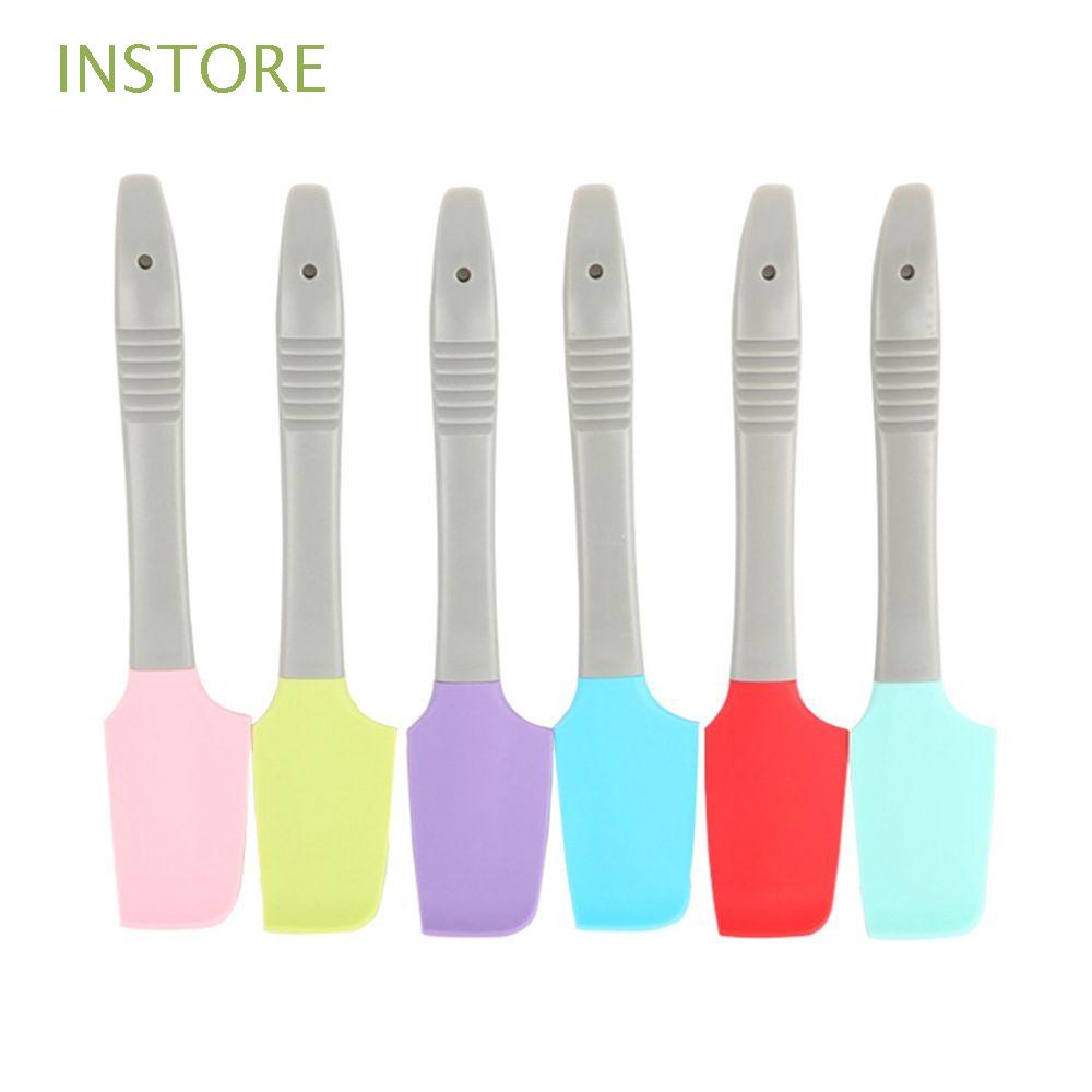 Set 1 / 3 Muỗng Silicon Mềm Mini Nhiều Màu Dùng Để Phết Kem / Bơ Làm Bánh