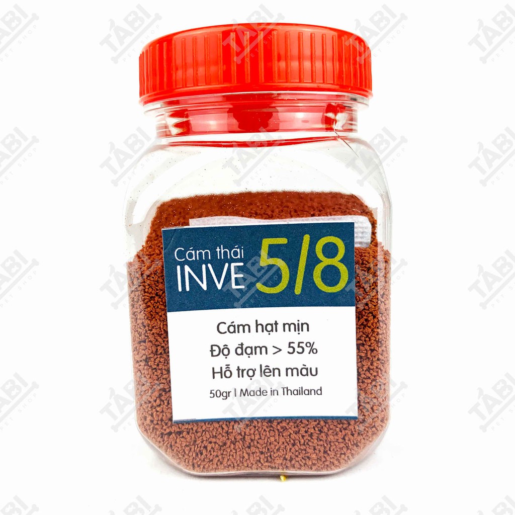 [NHẬN QUÀ KHI MUA ĐƠN TỪ 149K] Thức ăn cho cá Cám Thái Inve 5/8 cho cá Betta, Guppy, Vàng,... 50g/hủ [INVE 5/8]