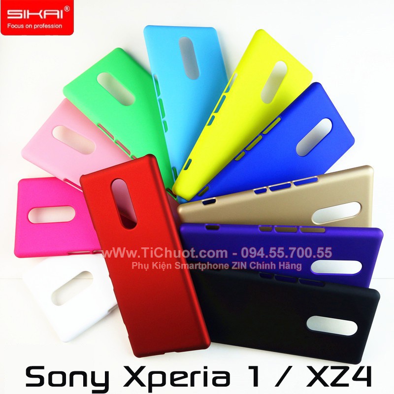 Ốp Lưng Sony Xperia 1/ XZ4 nhựa cứng phủ nhung mịn