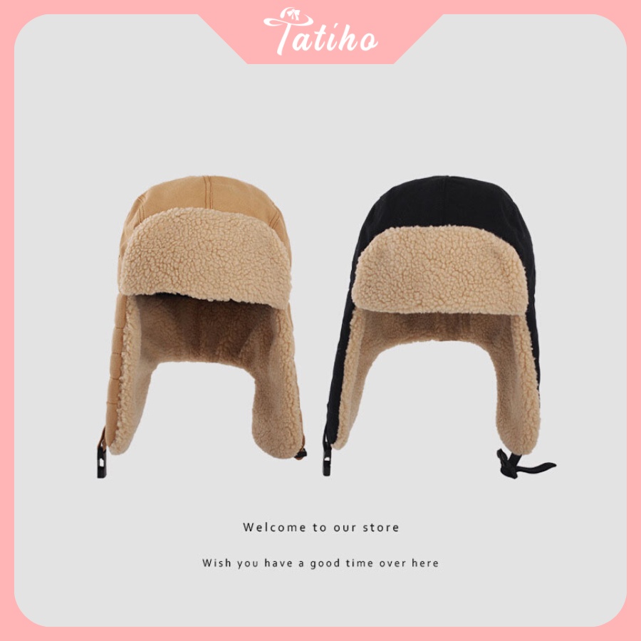 Mũ Len Unisex Nam Nữ, Nón Phi Công Chất Dày Dặn Chụp Tai Họa Tiết Trơn Giữ Ấm Thời Trang Thu Đông - Mã LN006