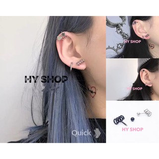 bông tai titan nam nữ lò xo-khuyên tai cá tính unisex-khuyên nam BTS