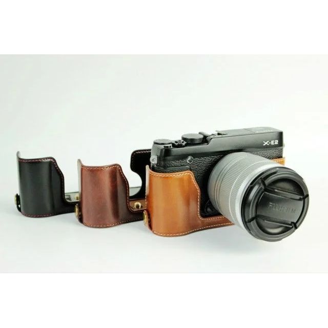 Vỏ da Hafl case da PU cho máy ảnh Fuji XA1-2, XT10, X70