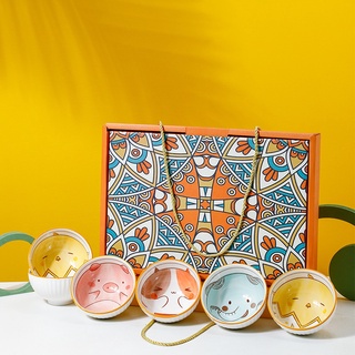 Set bát ăn cơm đẹp, dễ thương, cute, gốm sứ cao cấp,chén ăn cơm, làm quà tặng - qydely