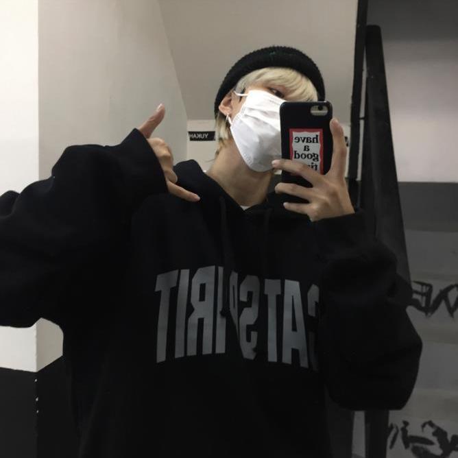 Áo hoodie dáng rộng in chữ phong cách Hàn Quốc thời trang thu đông mới 2021