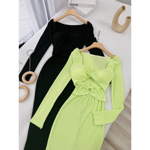 ĐẦM BODY MAXI KHOÉT NGỰC KHOEN TRÒN