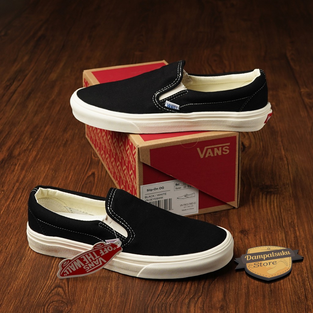 Giày Vans Slip On Og Trắng Đen Phong Cách Thời Trang Trung Hoa