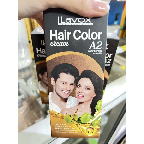 Nhuộm Nâu Đen Phủ Bạc Lavox A2