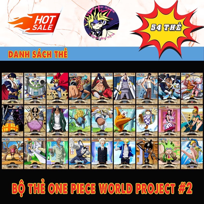 Bộ Thẻ Sưu Tầm One Piece World Project 54 Thẻ #2.