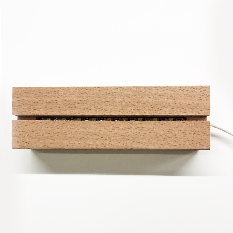 Đế đèn led dài ánh sáng màu vàng ấm bằng gỗ dẻ dai loại siêu đẹp [ chân trời rực rỡ event ]