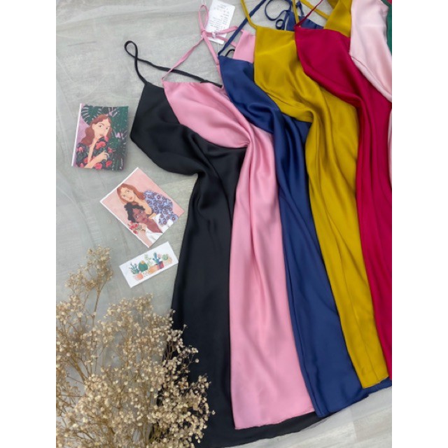 váy ngủ lụa Lụa satin - đầm ngủ lụa cao cấp -San San | BigBuy360 - bigbuy360.vn