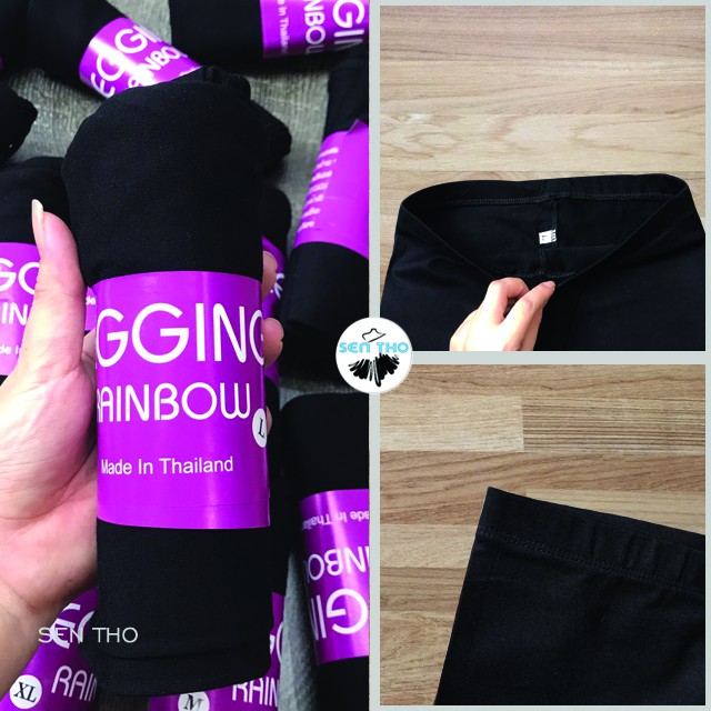 Quần Legging Nữ Ngố Đùi Lửng Cạp Chun Màu Đen Chất Thun Co Giãn 4 Chiều Mặc Ôm Dáng Trẻ Trung Năng Động | BigBuy360 - bigbuy360.vn