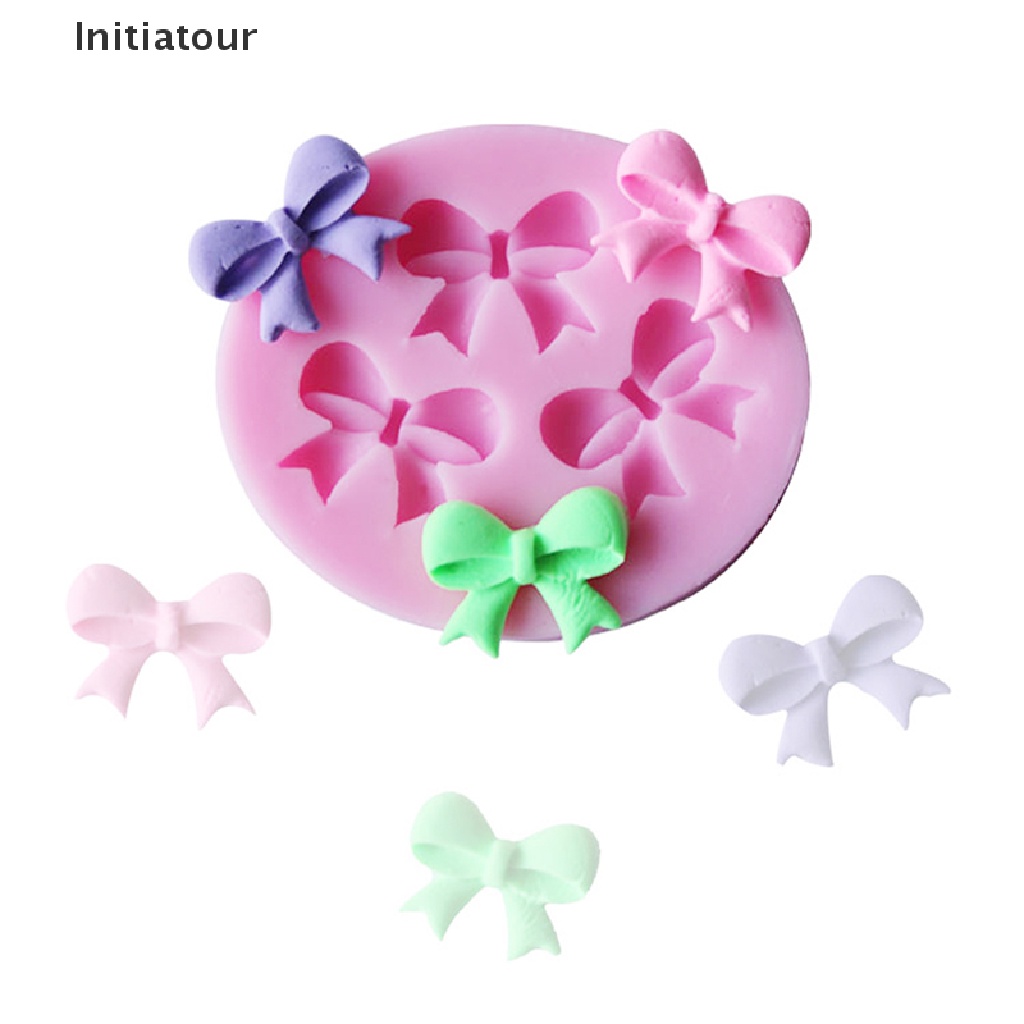 Khuôn Silicone Nhấn Bánh Hình Nơ 3D