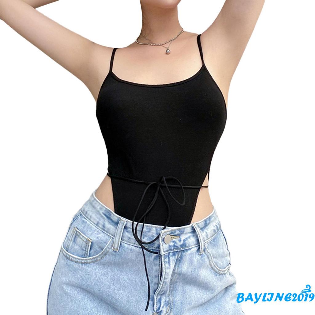 Bộ áo liền quần cổ chữ U không tay màu sắc đơn giản thời trang mùa hè dành cho nữ
 | BigBuy360 - bigbuy360.vn